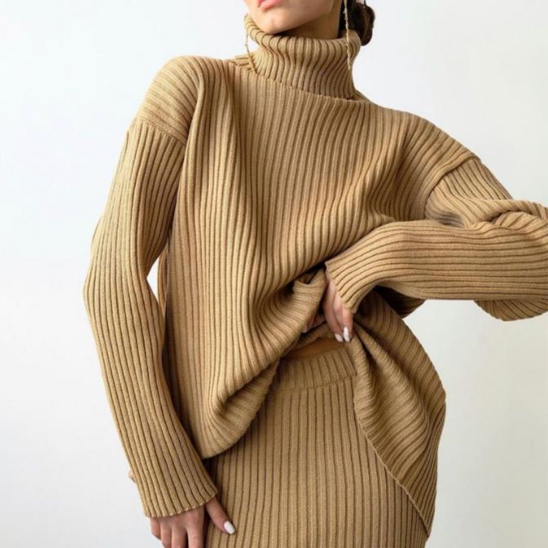 겨울 새로운 패션 커스텀 여성 \\\\\\\\\\\\ \'의 따뜻한 터틀넥 풀 오버 니트 스웨터 슈트